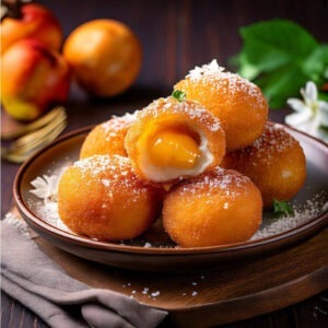 Buñuelos Rellenos de Compota de Manzana y Uchuva