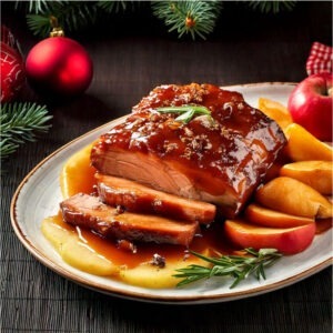 Lomo de Cerdo con Glaseado de Manzana y Panela