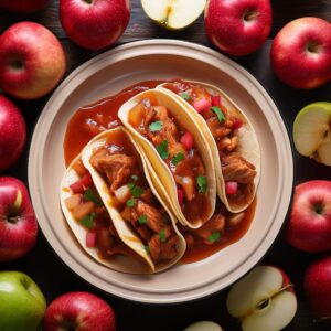 Tacos de Cerdo con Salsa de Manzana y Chipotle